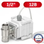 Шаровый кран G-LOCK Ultimate 12V 1/2" BS с электроприводом — боковой вид крупным планом