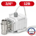 Шаровый кран G-LOCK Ultimate 12V 3/4" BS с электроприводом — боковой вид, крупный план
