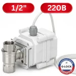 Шаровый кран с электроприводом G-LOCK Ultimate 220V 1/2" BS — боковой вид, крупный план