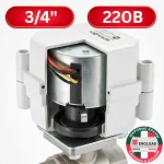 Кран ENOLGAS Ultimate 3/4" BS с электроприводом 220V — удобный вид для монтажа