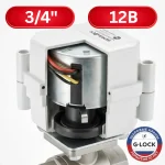 Кран G-LOCK Ultimate 3/4" BS с электроприводом 12V — удобный вид для монтажа