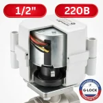 Кран G-LOCK Ultimate 1/2" BS с электроприводом 220V — вид для установки